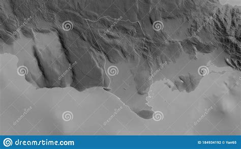Clarendon Jamaica Outlined Grayscale Stock Illustration