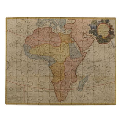 Map Of Africa 1700 Jigsaw Puzzle Zazzle Africa Map Map Africa