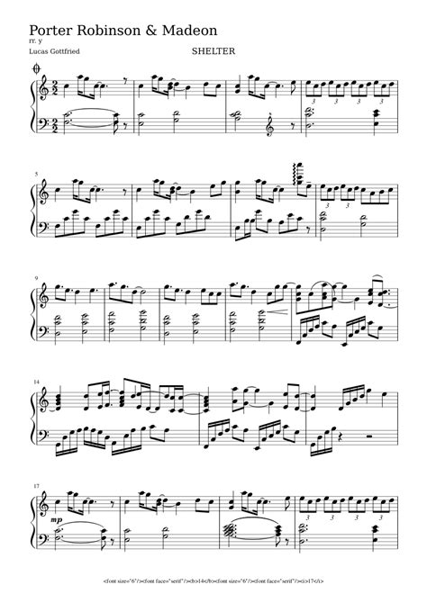 Porter Robinson And Madeon Shelter Sheet Music For Piano Download Free