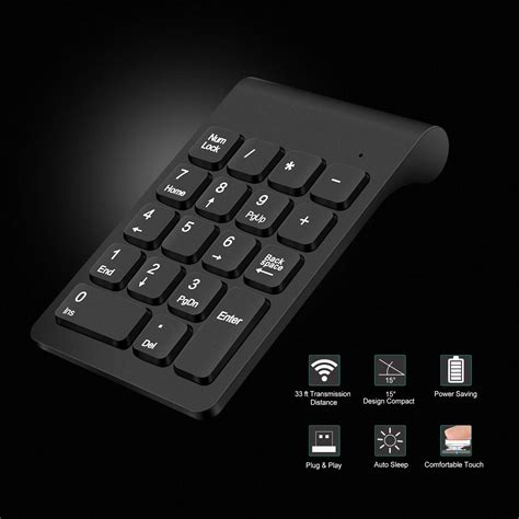 Wireless Numeric Keypad Trelc Mini 24g 18 Keys Number Pad Portable