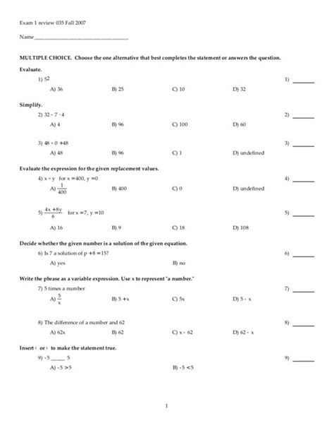 We did not find results for: Thirty-Four Multiple Choice Introductory Algebra Problems Worksheet for 8th - 10th Grade ...