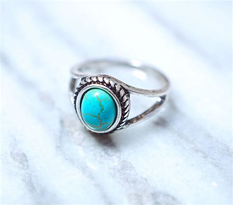 Turquoise Stone Ring Turquoise Jewelry Rings Authentic Turquoise