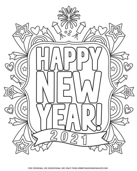 Happy New Year Coloring Pages For 2024 Fun Loving Families New Year