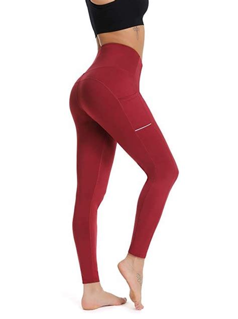 Olacia Womens Tummy Control High Waisted Leggings With Pockets Athletic Pants Yoga Pants Workout