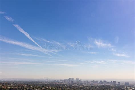 Los Angeles Skyline In San Fernando Valley Stock Image Image Of
