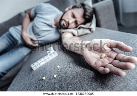 Much Silhouette Sick Man That Lying Stock Photo 1238330005 Shutterstock