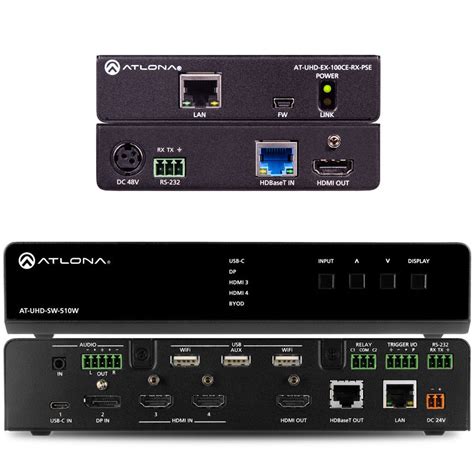 Atlona Sw 510w 4kuhd Universal Switcher And At Uhd Sw 510w Kit