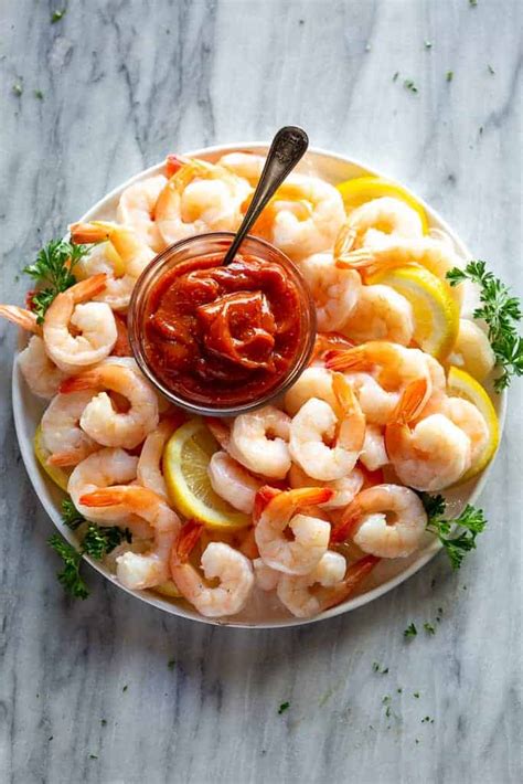 List Of 8 Shrimp With Cocktail Sauce