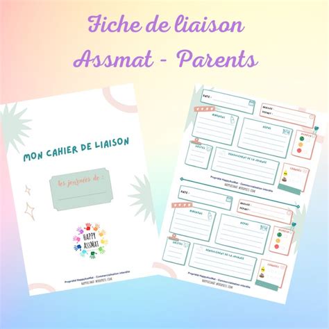 Cahier De Liaison Assistant E Maternel Le Parents Cahier De