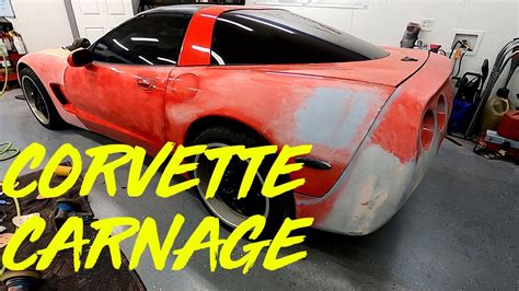 Repairing A Ripped Corvette Bumper 97 Corvette Trashed C5 Youtube