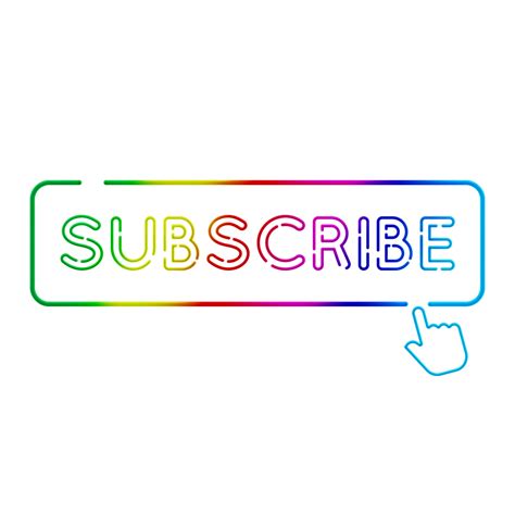 Youtube Subscribe Button Png Image Youtube Subscribe Button Rainbow