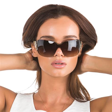 Chopard Sch 883 Women Shield Wrap Around Sunglasses Ebay