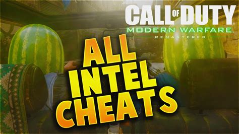 All Call Of Duty Modern Warfare Remastered Intel Cheats Gameplay COD Remastered Gameplay