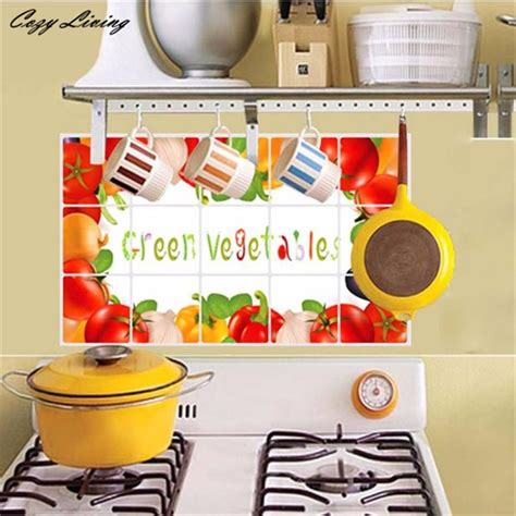 Check spelling or type a new query. Kitchen Wall Stickers Decal Kitchen Oilproof Removable ...