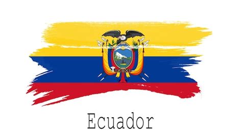 Bandera De Ecuador Con Textura De Tejido Ondulado Foto Premium