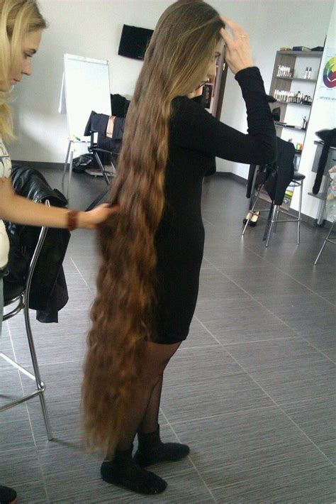 Long Hair Girl Shows Off Her Floor Length Hair Girls With Very Long Hair Long Hair Styles