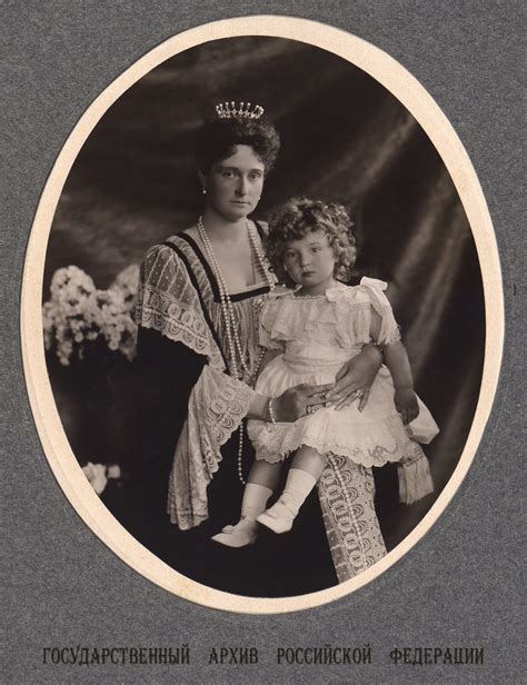 Empress Alexandra Feodorovna With Tsesarevich Alexei 1906 Romanov
