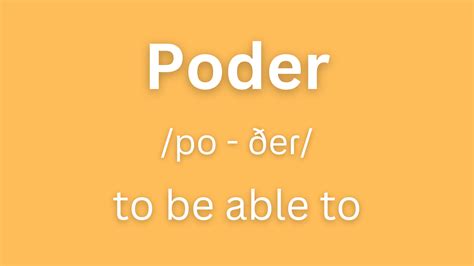 Poder Conjugation How To Conjugate Poder In Spanish