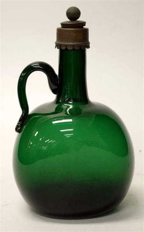 bristol green glass decanter antique elegance british victorian glass