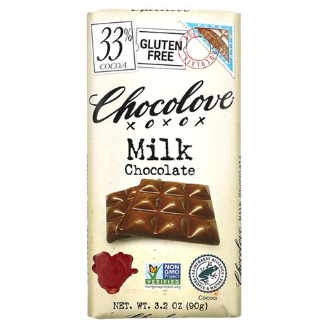 Chocolove Milk Chocolate 33 Cocoa 32 Oz 90 G