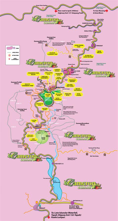 Untuk informasi lebih lanjut hubungi telp: Kampung Raja Cameron Highland Map