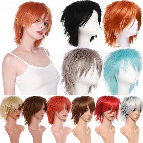 Sego Short Cosplay Hair Wig Fluffy Straight Anime Comic Hairstyle Party Costume Synthetic Hair