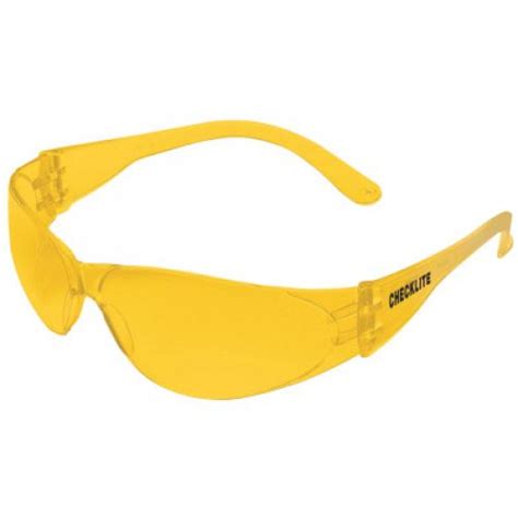 Checklite Cl1 Frameless Safety Glasses Polycarbonate Amber Lens Duramass Amber Polycarbonate