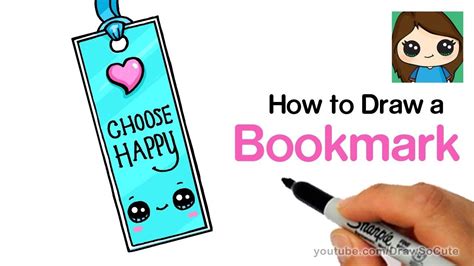 How To Draw A Bookmark Easy Cute Back To School Supplies Youtube