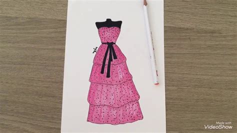 comment dessiner une robe how to draw a dress wie zeichnet man ein kleid youtube