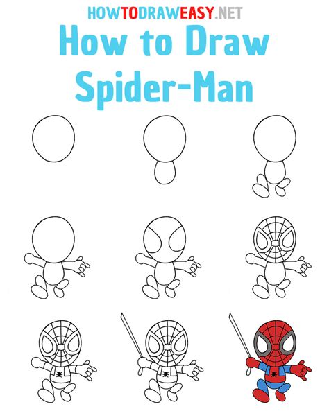 How To Draw Spiderman For Kids Draw For Kids