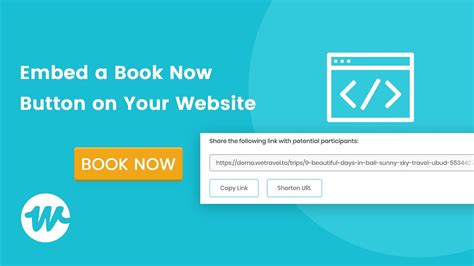 How To Create Book Now Buttons For Your Website No Code Wetravel