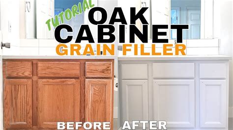 We're talking beige laminate counters, flat white walls, and ugly oak cabinets. Refinishing Oak Cabinets | Aqua Coat Hide Grain - YouTube
