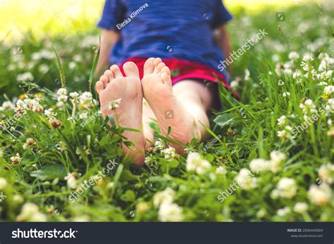 Childrens Legs Boy Sitting On Green Stock Photo 2006444069 Shutterstock