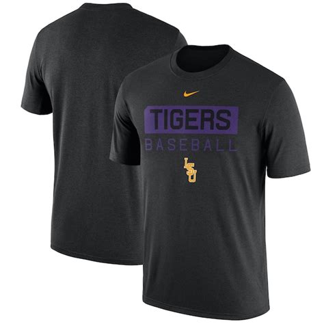 Nike Lsu Tigers Black 2017 Baseball Team Issue Legend Performance T Shirt