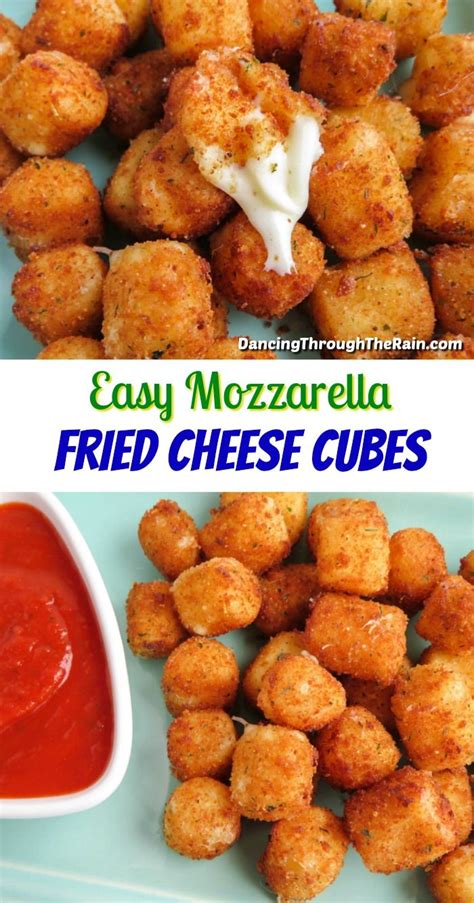 Easy Mozzarella Fried Cheese Cubes In 2020 Food Cooking Recipes Recipes