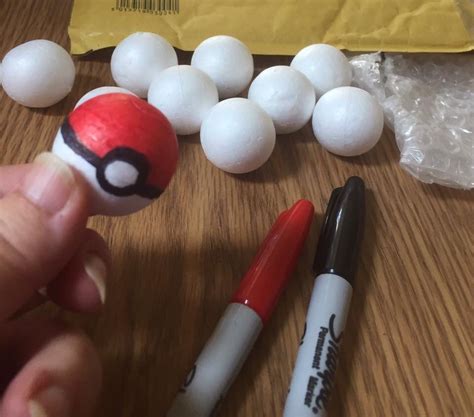 Make Tiny Pokemon Balls With Styrofoam Balls Or Ping Pong Balls And