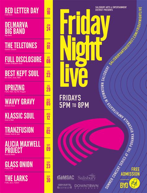 Friday Night Live Summer Concert Series Announced Sbj
