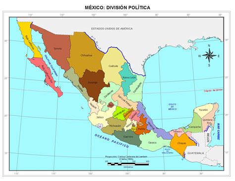 25 Mejor Mapa De La Republica Mexicana A Color Con Nombres