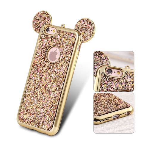 Mickey Mouse Ears Case For Iphone 8 7 6 S Plus Cute 3d Soft Silicone