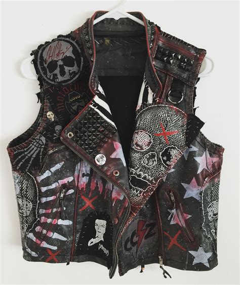 Rocker Vest Punk Rock Vest Heavy Metal Vest Studded Vest Vegan