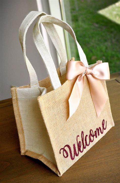 Welcome T Bags Wedding Guest T Bag Hotel Welcome Bag Burlap