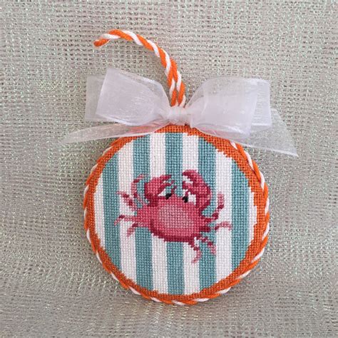 This is a pdf cross stitch pattern and is sent by email and etsy message in 1/3 days from order. Crab ornament | Needlepoint patterns, Needlepoint ...