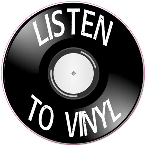 Listen To Vinyl Record Sticker Us Custom Stickers