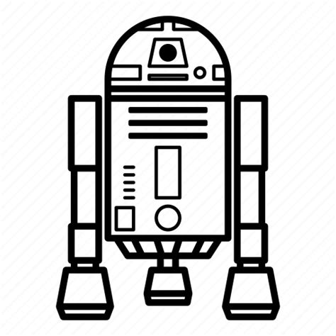 Droid R2 D2 R2d2 Robot Star Wars Starwars Icon Download On