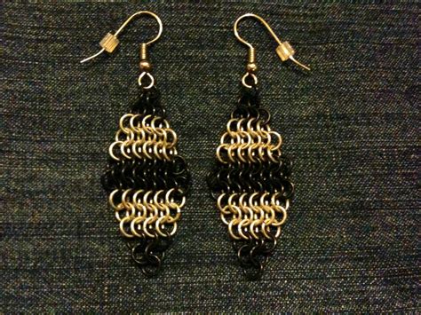 Chainmail Earrings European Pattern In A Diamond Shape Th Flickr