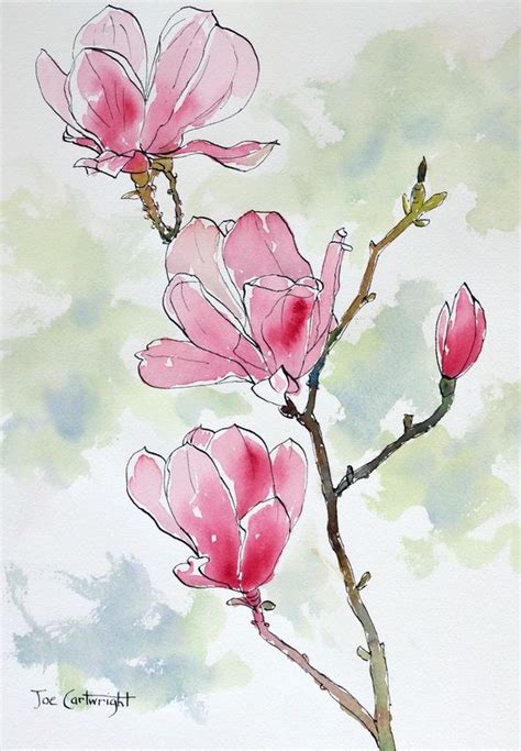 However, not all of them are easy to recreate, especially if you are just starting out. Pen and wash flower demonstration - Painting With Watercolors | Flower drawing, Pen and ...