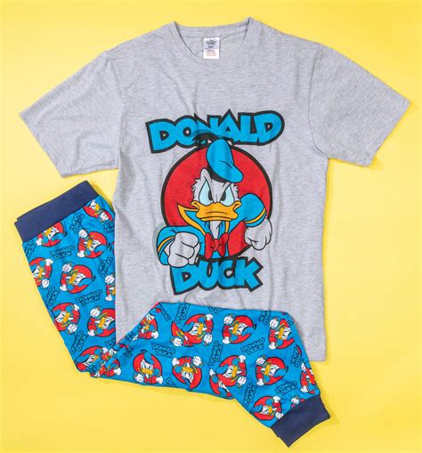 Mens Grey Donald Duck Pyjamas