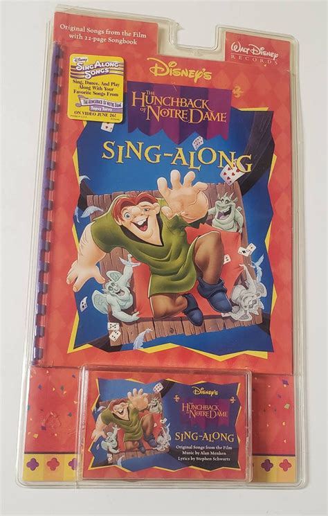 Disneys The Hunchback Of Notre Dame Sing Along Book And Cassette Tape