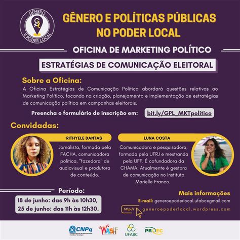 aula aberta marketing político estratégias de comunicação eleitoral gênero e políticas