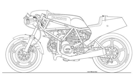 ducati tt2 16 bare line art drawings motorcycle drawing motorcycle art